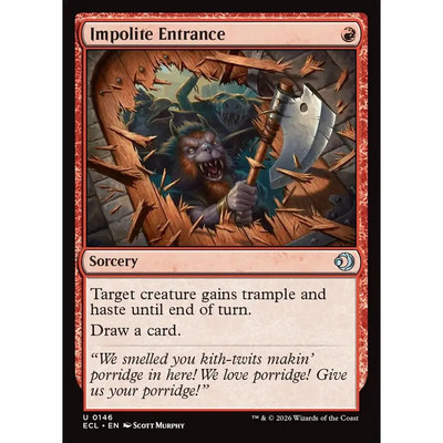 【北境卡牌】万智牌 ECL 粗鲁硬闯 Impolite Entrance 英文平/闪