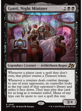 万智牌 晚市司贡提 Gonti, Night Minister DFT 英文平/闪卡 金