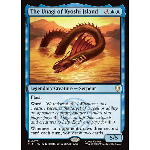 万智牌 虚子岛巨鳗 The Unagi of Kyoshi Island TLA 英文平/闪卡