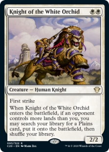 万智牌 指挥官2020 C20 Knight of the White Orchid 白兰骑士 英