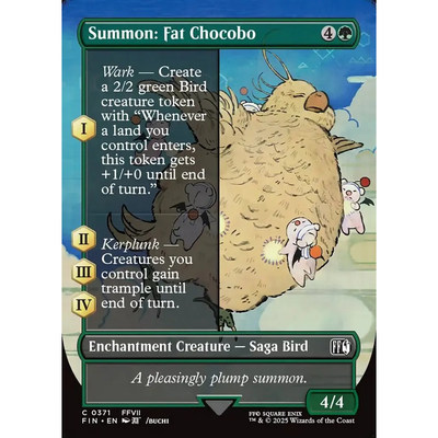 万智牌 召唤：胖陆行鸟 Summon:Fat Chocobo FIN 英文异画平/闪卡