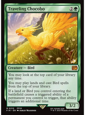 万智牌 旅行陆行鸟 Traveling Chocobo 英文平/闪卡 秘稀