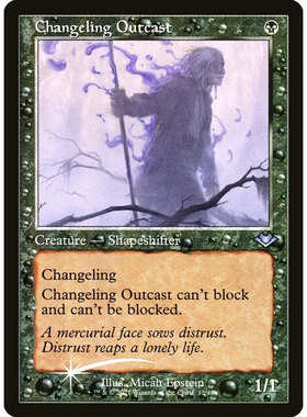 万智牌 化形黜人 Changeling Outcast MH1 英文蚀刻闪 银