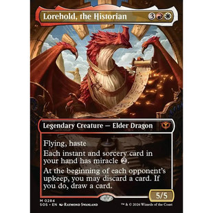 万智牌 启史巨龙衡鉴 Lorehold, the Historian SOS英文异画平/闪