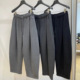 休闲裤 贰本潮牌醋酸羊毛冬季 保暖有型宽松弯刀裤 立体裁剪内加绒男