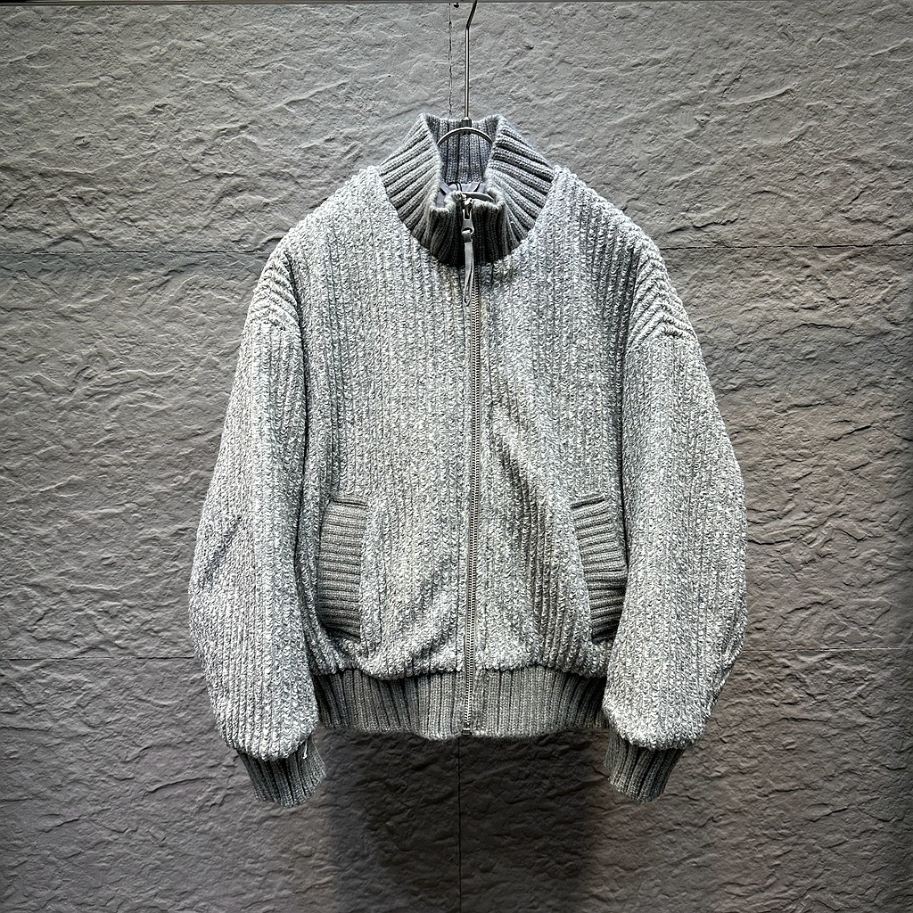 【90白鹅绒】含羊毛老钱风高级感 针织立领羽绒服外套潮牌设计