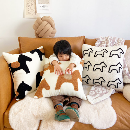 刺绣抱枕北欧客厅沙发靠垫不含芯