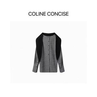 COLINE CONCISE 多造型围巾领衬衣前后两穿时髦松弛感25FW