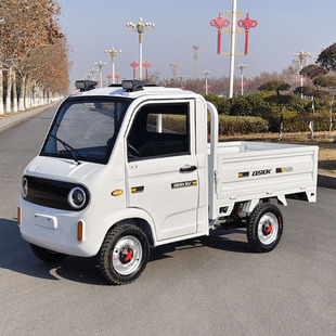 新款电动四轮车小型皮卡拉货车家用载重单排代步车客货两用电瓶车