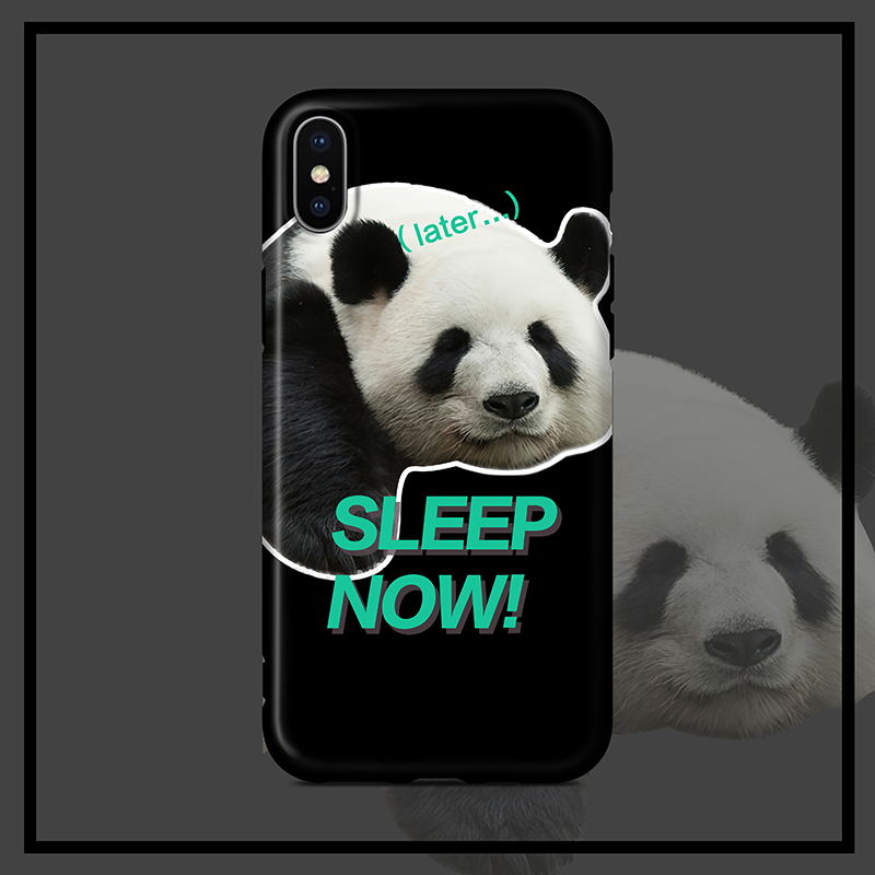网红不熬夜大懒熊适用16Pro Max趣味15磨砂面iPhone14Plus全包13可爱12软壳11手机壳极简防摔软创意
