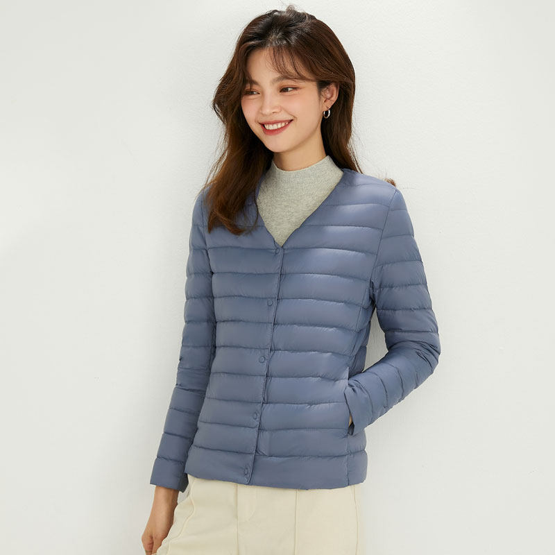 轻便羽绒服女短款2024秋冬季新款轻薄V领内穿白鸭绒外套休闲内胆,女装/女士精品,羽绒服,淘宝优惠券,粉丝福利购,淘宝优惠卷