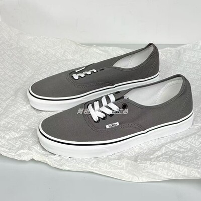 VANS AUTHENTIC 帆布舒适百搭低帮运动休闲灰白板鞋VN000JRAPBQ