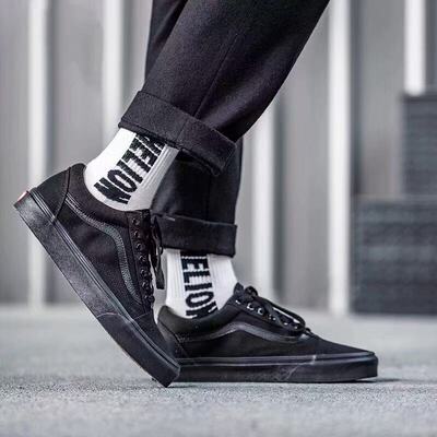 VANS OLD SKOOL情侣男女同款低帮运动休闲板鞋VN000D3HBKA