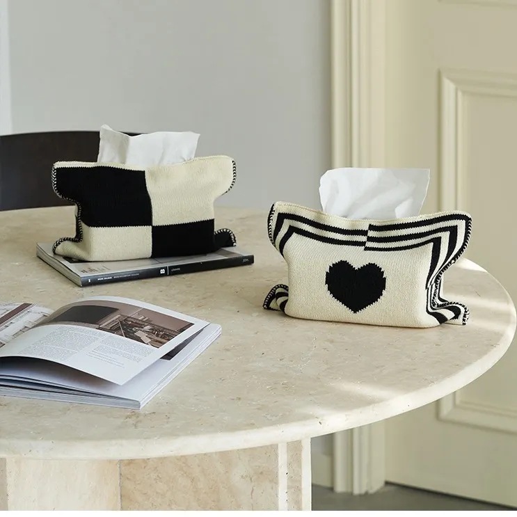 纸巾袋ins针织现代简约