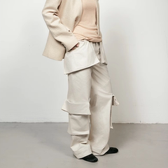 RUSTLE INTERLUDE宽松直筒多口袋休闲裤工装裤女