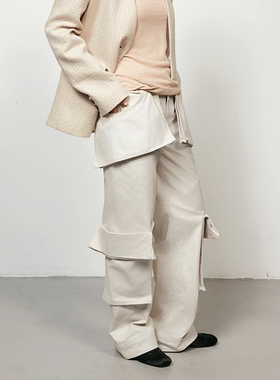 RUSTLE INTERLUDE宽松直筒多口袋休闲裤工装裤女