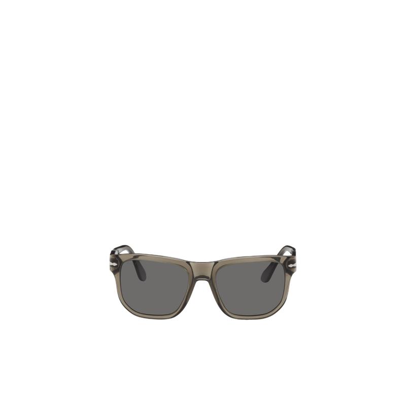 Persol男士太阳镜偏光防眩光抗紫外线清晰视野方形灰色镜片