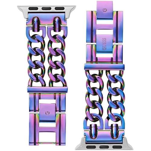 代购GUESS女士腕表耐用兼容替换快拆金属彩镀链式钢带时尚搭配