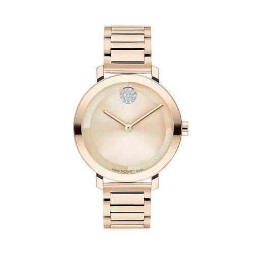 海外代购Movado/摩凡陀女士手表欧美腕表石英机芯镶钻时标