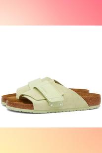 Madrid Birkenstock 潮流一字拖绿色拖鞋 Buckle凉拖 勃肯时尚 Big