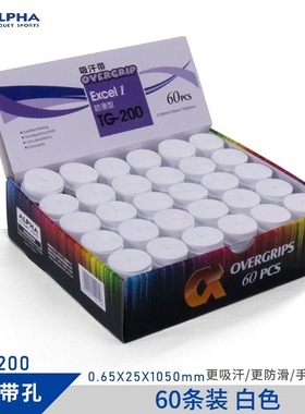 Alpha阿尔法吸汗带网球羽毛球拍手胶绑带吸汗胶粘性防滑透气tg200