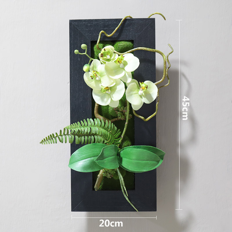 仿真东南亚风蝴蝶兰书房墙面装饰