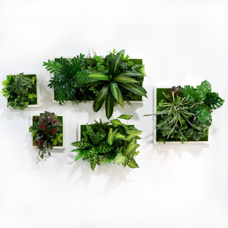 植物墙仿真草皮绿植框多肉创意组合壁挂壁饰装饰假花草组合背景墙