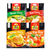 泰国进口丽尔泰黄咖喱酱冬阴功汤酱料调料海鲜鱼泰式 调味品椰浆