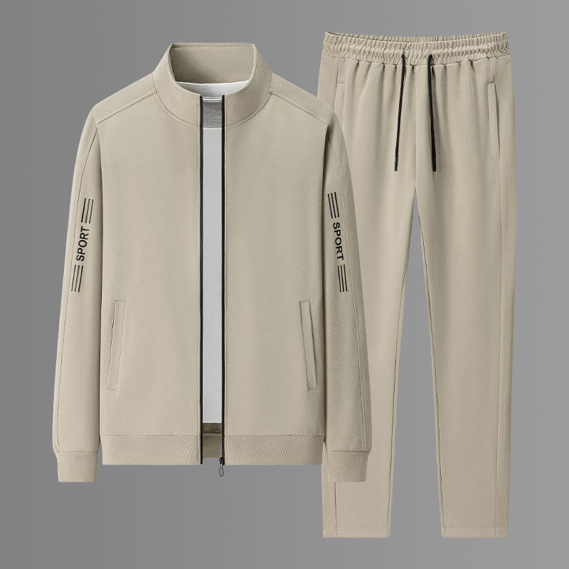 套装男加厚运动裤长袖T恤休闲套装商务中青年秋冬长袖368开衫套
