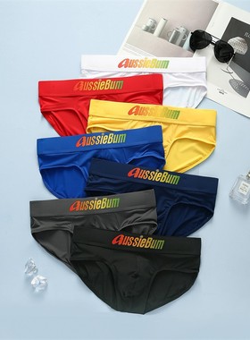 aussiebum男士三角内裤牛奶丝低腰弹力舒适U凸囊袋
