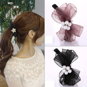 发量少珍珠蝴蝶结香蕉夹马尾夹竖卡banana夹 2023新款 小竖夹 发饰