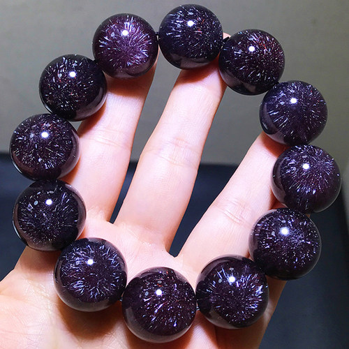 天然黑超七手链聚晶慧神烟花