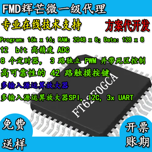 辉芒FT62F0GCA位单片机8LCD触摸微