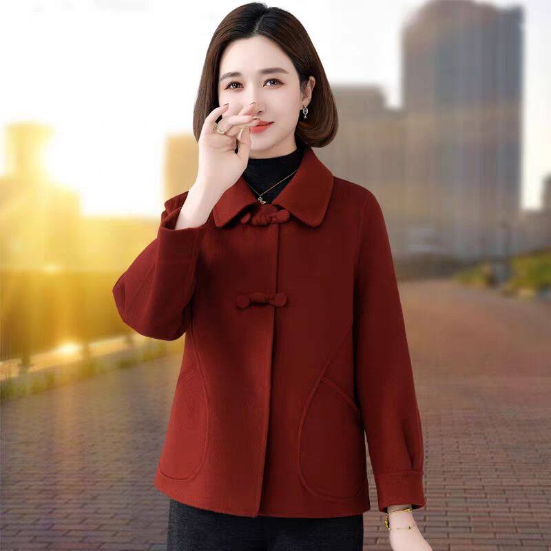 高档洋气双面羊毛春秋大衣外套时尚短款洋气毛显瘦遮肚外套女装女,女装/女士精品,毛呢外套,淘宝优惠券,粉丝福利购,淘宝优惠卷