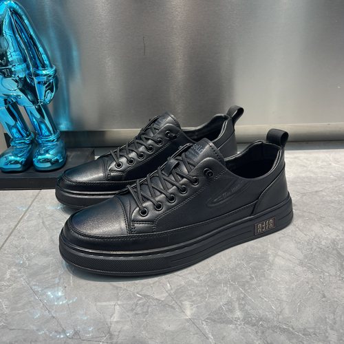 SGO真皮一脚蹬软底休闲板鞋男