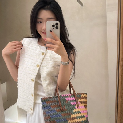 夏上新！【古示】小香风淑女气质百搭马甲  73108#  HJY