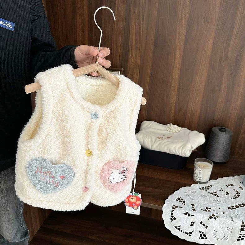 女童加绒马甲20256秋冬新款