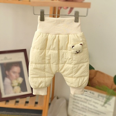 宝宝加绒保暖大pp裤2025秋冬新款