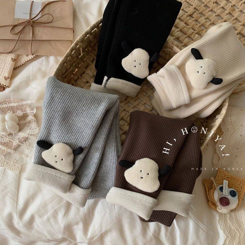 儿童秋冬装纯棉加绒加厚打底裤