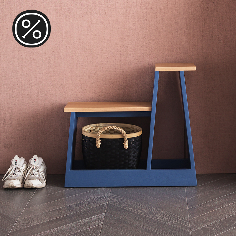 壹佰木实木换鞋凳门口家用