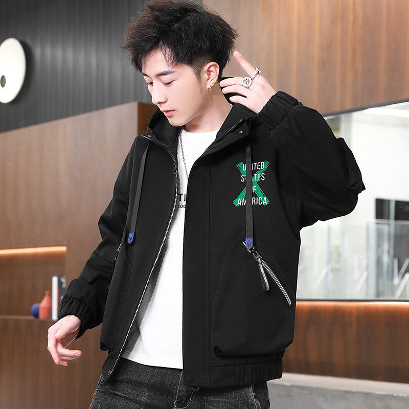 2021夹克男秋季潮流ins男士连帽工装夹克外套XZ313B-1-L2310-P60,男装夹克,星座310B-3