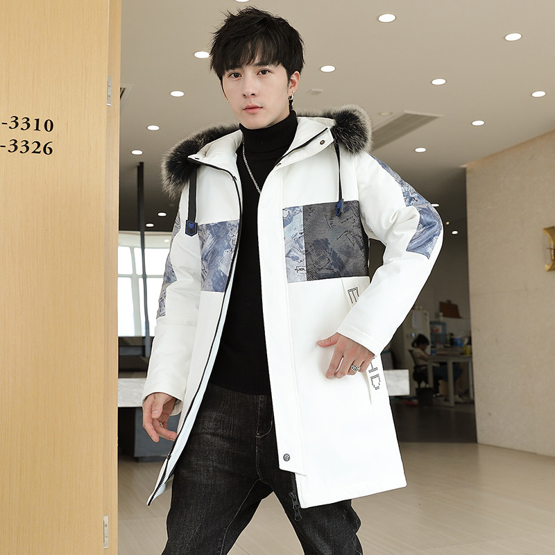 2021冬季新款中长款连帽男士加绒加厚夹克外套XZ313B-1-JK078-P75,男装夹克,星座310B-3