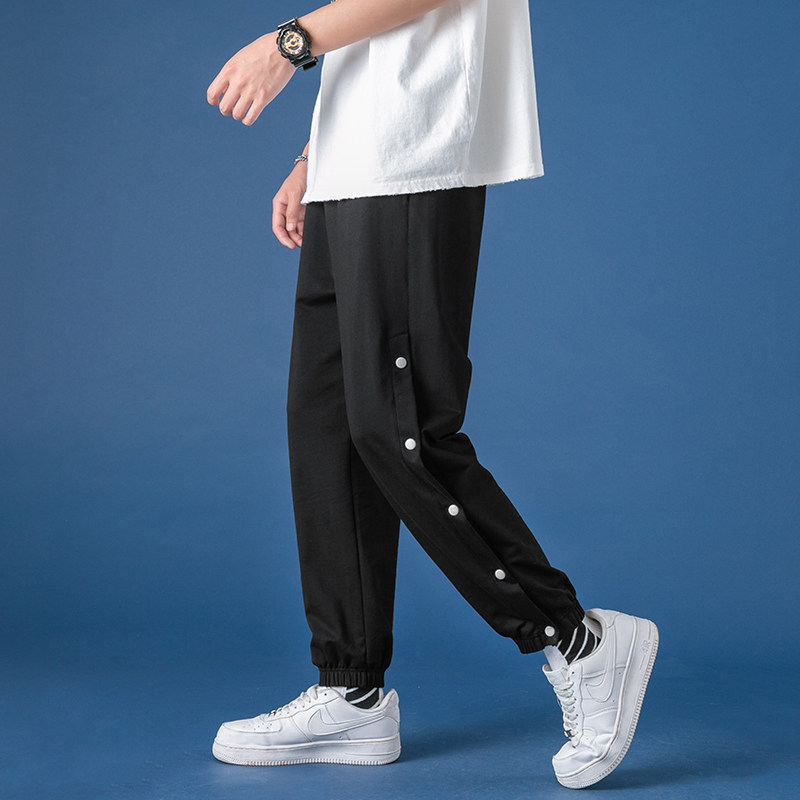 秋季休闲裤男新款时尚休闲排扣篮球裤束脚裤XZ313B-1-K2008-P50,男装休闲裤,星座310B-3