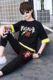 夏季男士潮流时尚印花休闲圆领运动套装XZ313B-1--T002-P65，男装休闲套装，星座310B-3