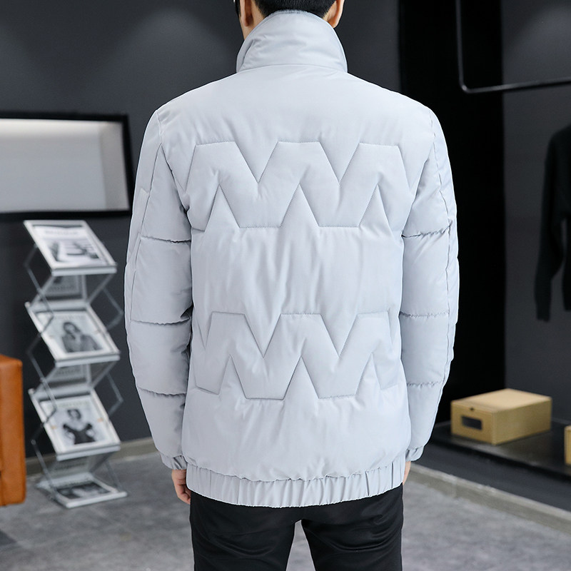 MY8608-P100冬季男修身短款纯色棉衣青年纯色休闲棉服外套,男装棉衣,星座310B-3