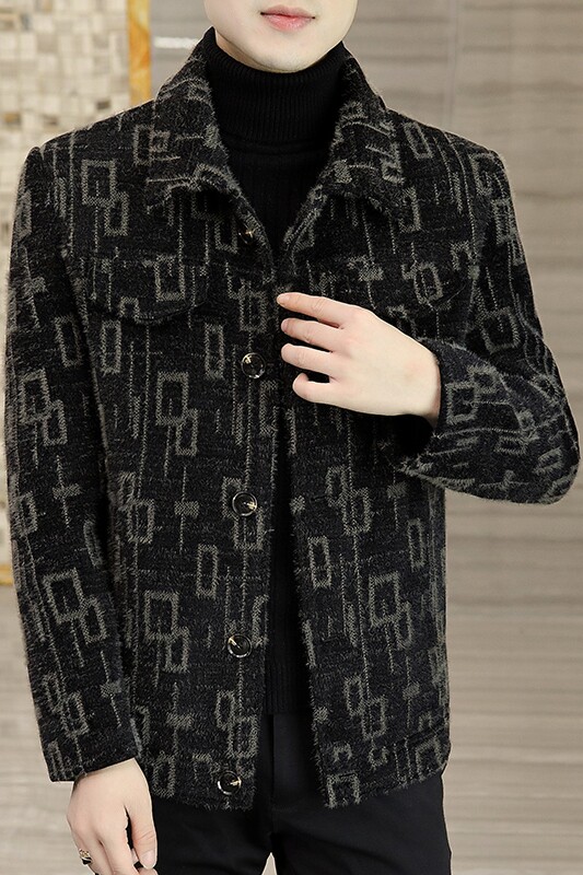 秋冬外套男中青年短款休闲毛呢夹克外套XZ313B-1-M6686-P165控238,男装毛呢大衣,星座310B-3