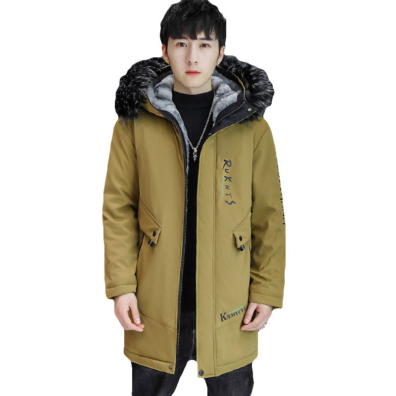 MY102-P95毛领加10元主推新款男中长款加绒加厚工装连帽棉服外套,男装棉衣,星座310B-3