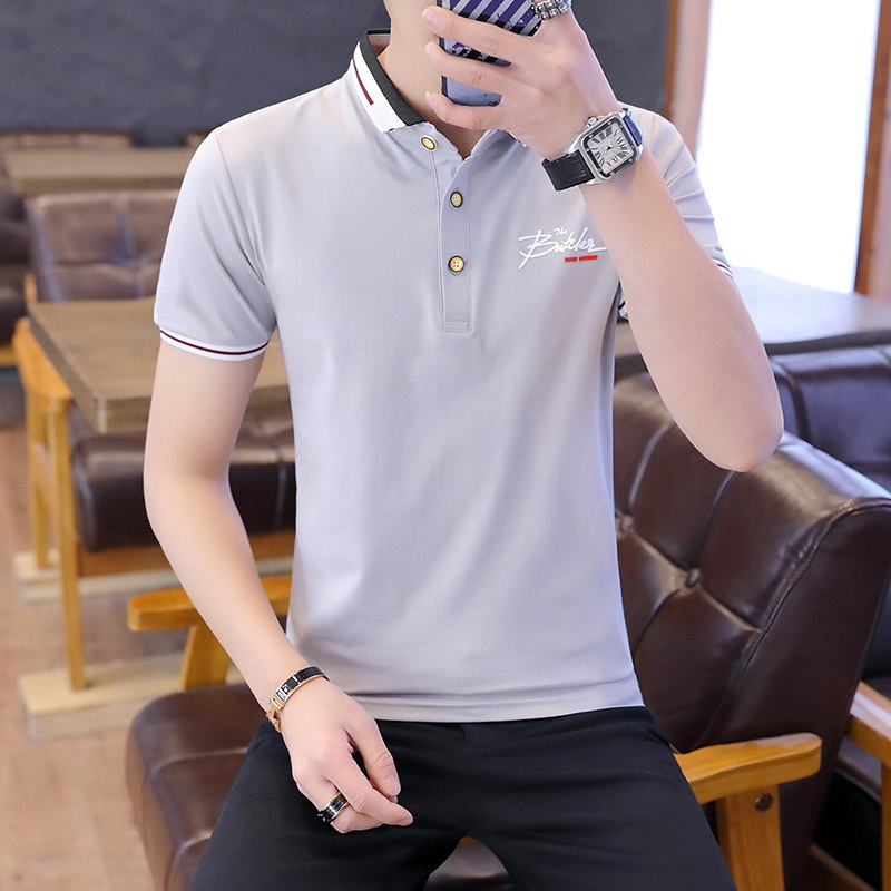夏季男士休闲纯棉短袖翻领POLO衫T恤XZ313B-1-T062-P35,男装Polo衫,星座310B-3
