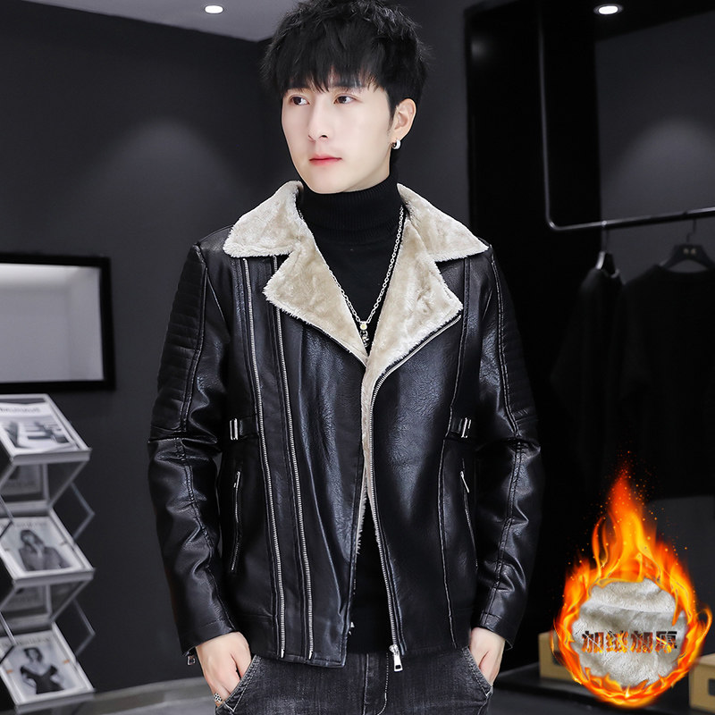 2021秋冬新款加绒皮衣型男机车服皮夹克外套XZ313B-1-PY217-P120,男装皮衣,星座310B-3