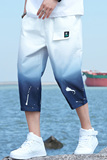 主推短裤男士夏季渐变色潮流时尚休闲七分裤XZ313B-1，男装休闲裤，星座310B-3